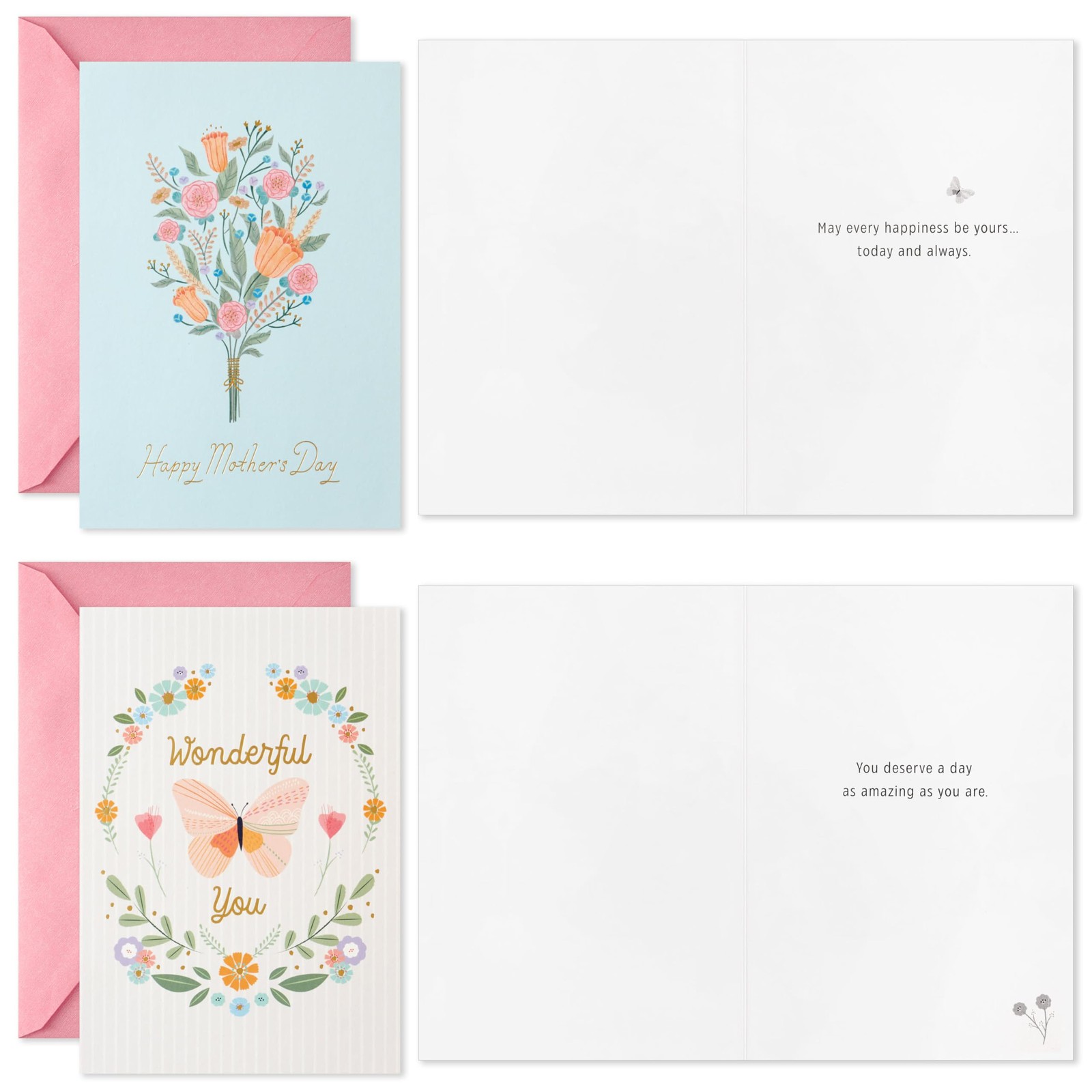 Hallmark 5 inches x 7.2 inches, Mother’s Day Delicate Floral Assortment