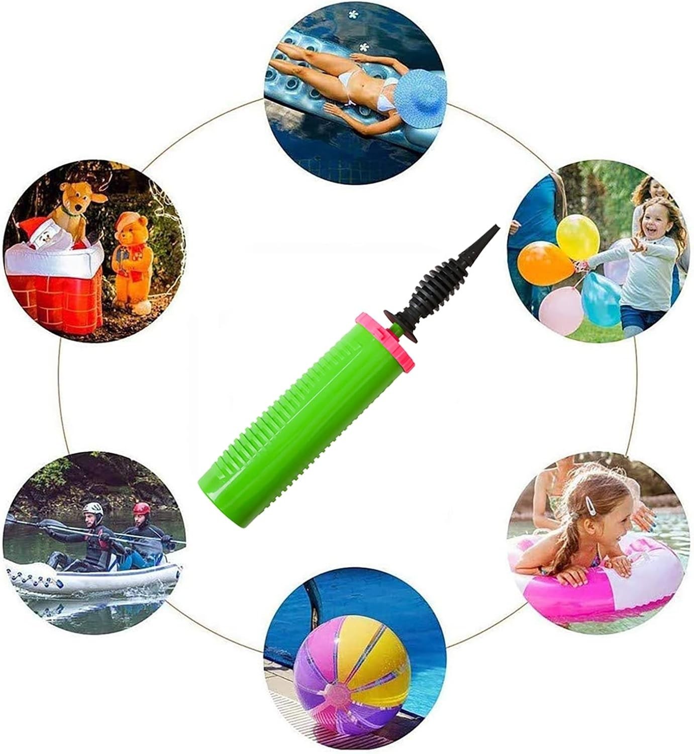 Balloon Pump Handheld Two-Way Dual Action – Hand Blower Air Pumper for Balloons