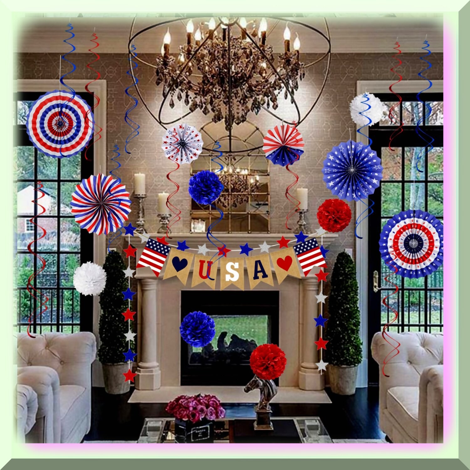 Patriotic Celebration Kit 26 Pieces Decorations
