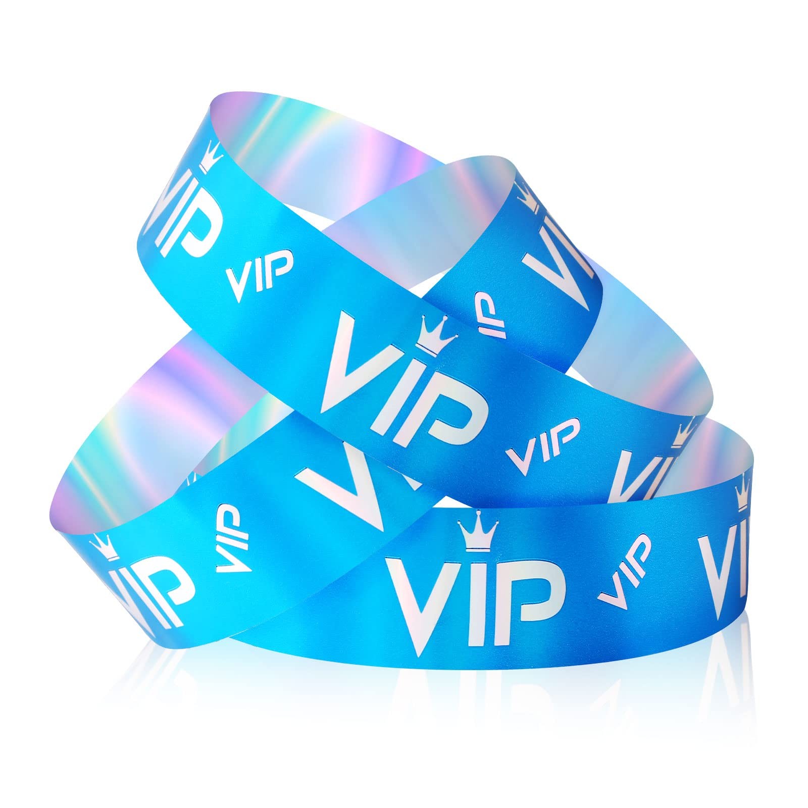 500pcs VIP Plastic Wristbands Blue VIP Armbands for Events Entrance Music Fes…