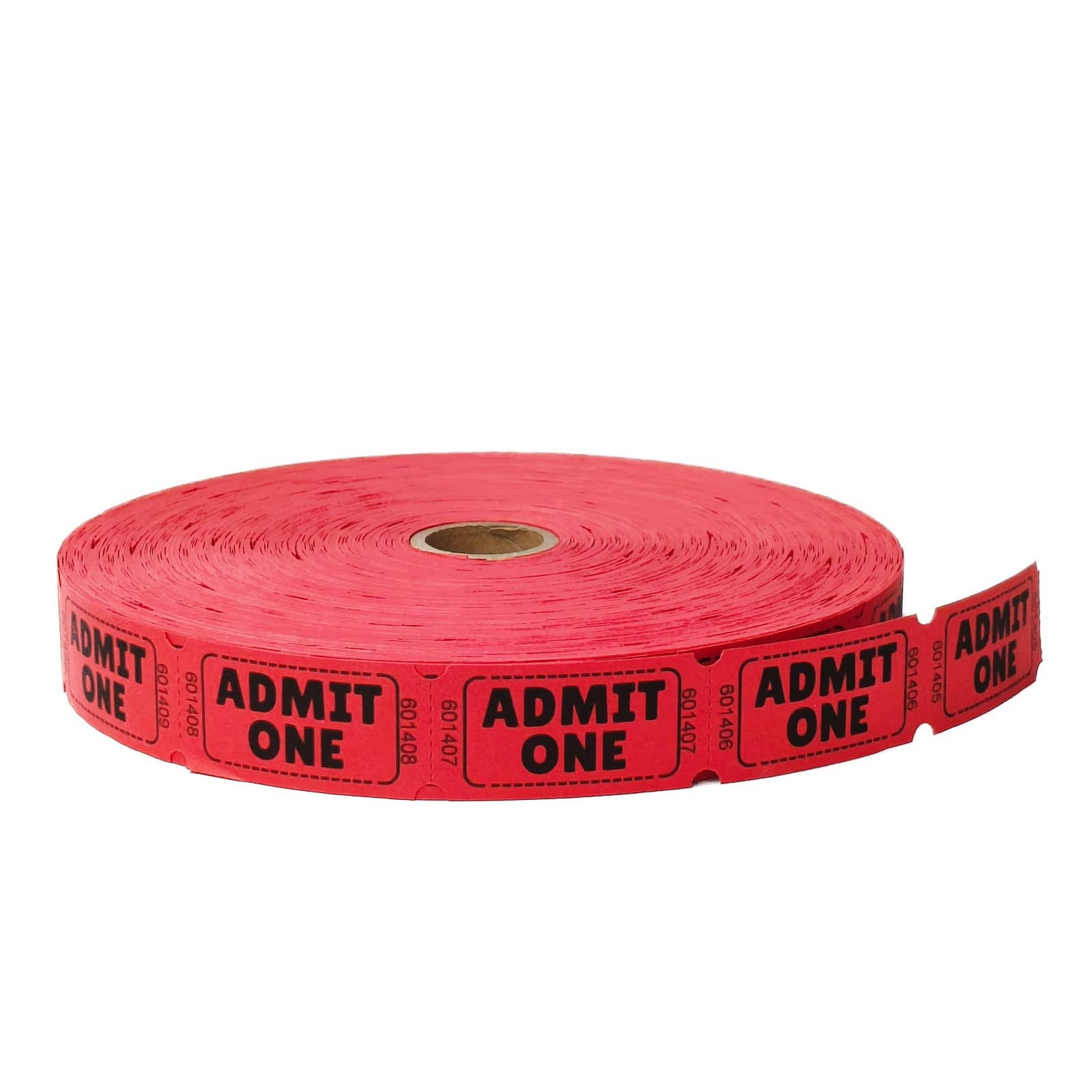 2200 Red Raffle Tickets Single Roll Admit One Numbered For Events Carnival