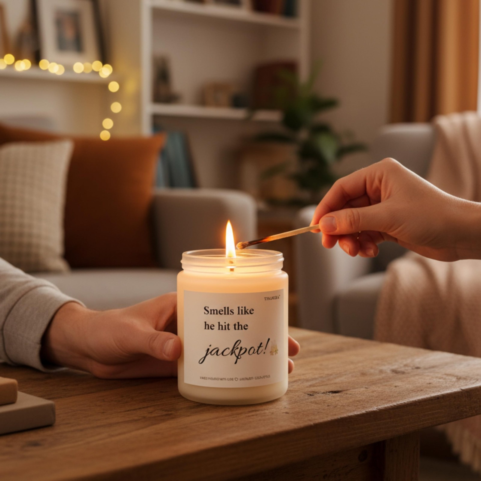 Engagement Gifts for Couples – Lavender Scented Soy Wax Candle, Romantic E