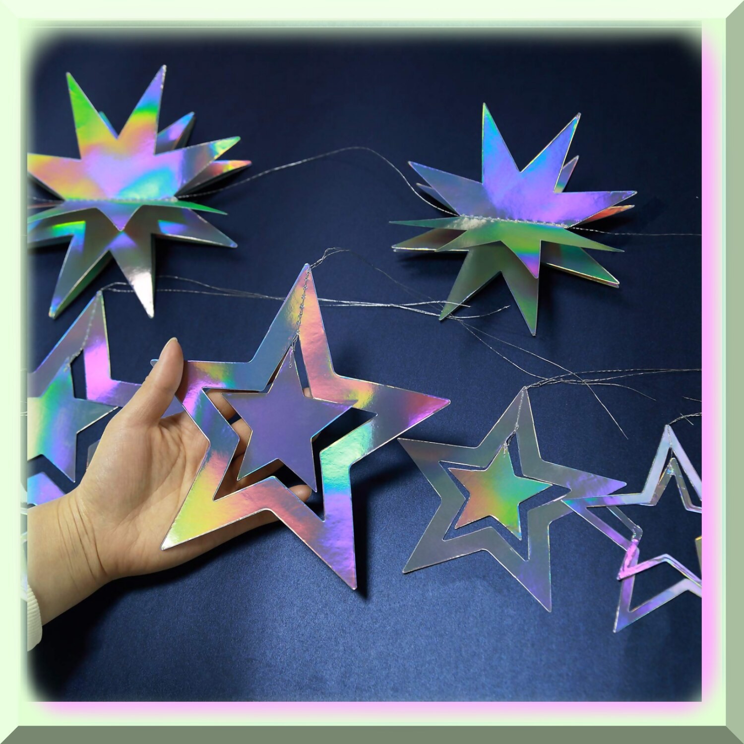 Iridescent Star Party Decorations Set