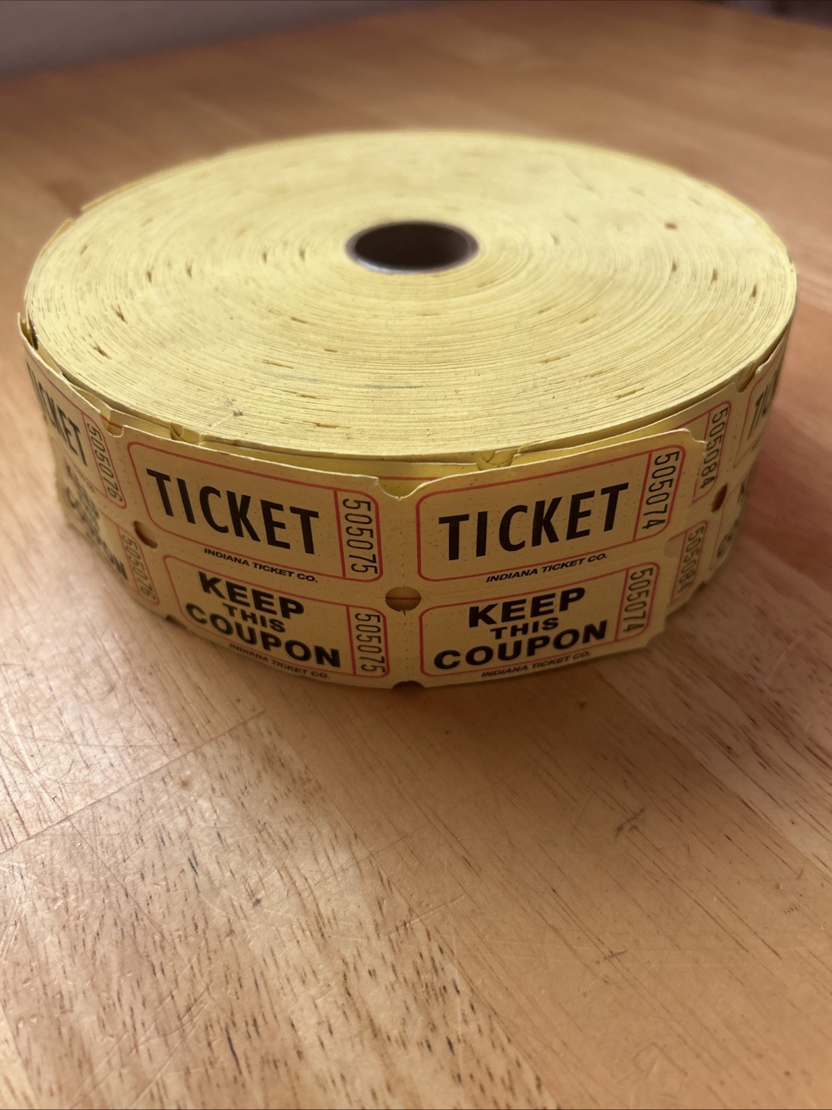 One roll of Raffle Tickets