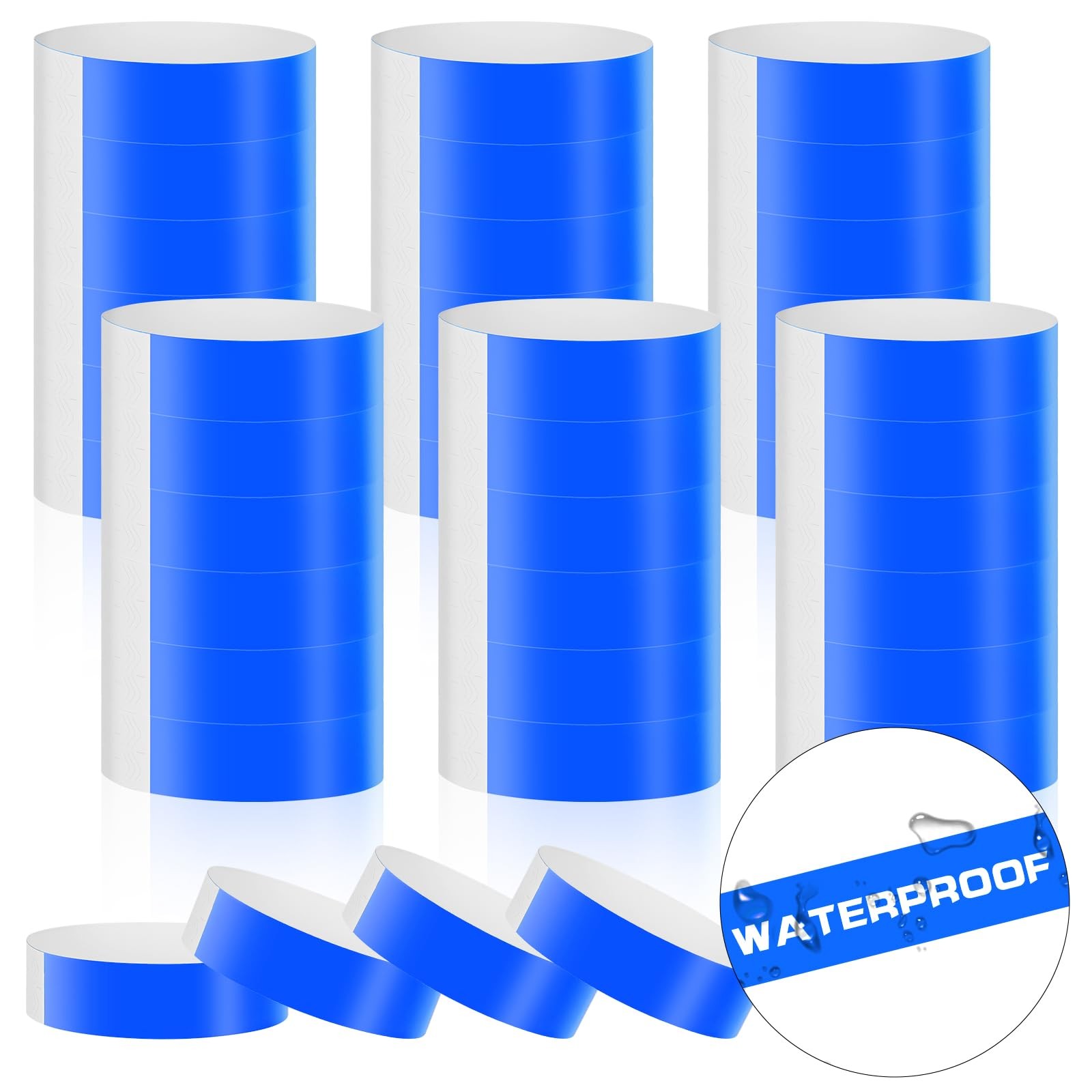 300 Pcs Blue Wristbands for Large Events, Waterproof and Tear-Resistant Ident…