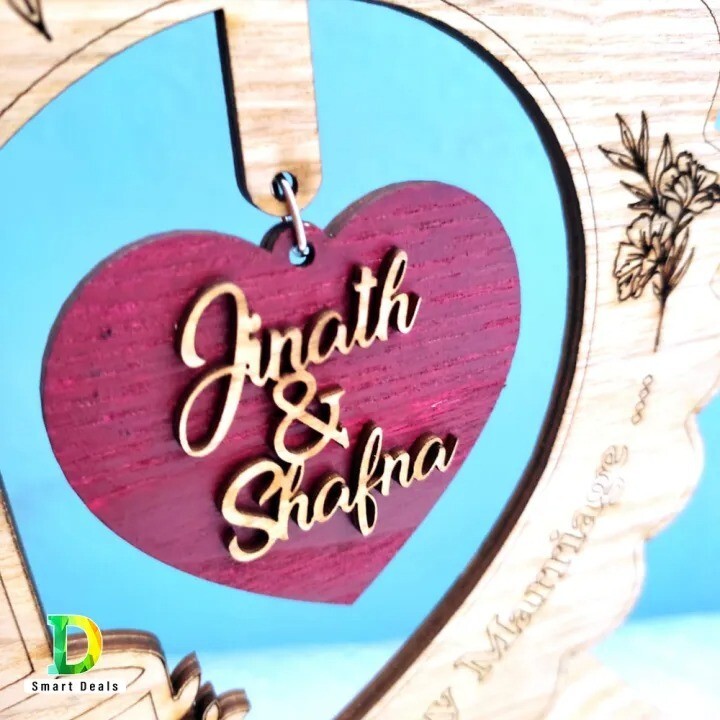 Customised Wooden Gift With Name for anniversary Birthday wedding valentine gift