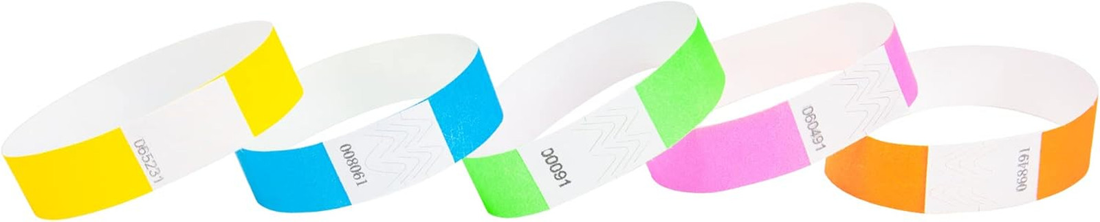 500 pulseras neon impermeables resistentes al desgarro para eventos y entradas