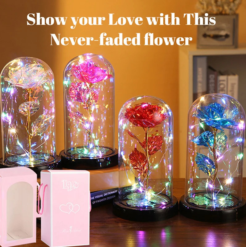 Valentine Eternal Rose Flower LED Rose Girlfriend Special Gifts