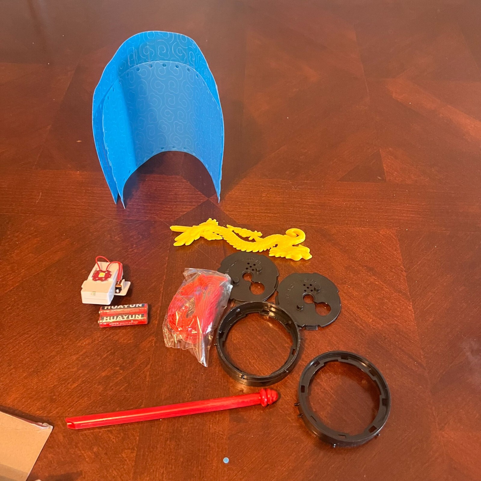 DIY Chinese Lantern Kit With Colorful Components & Dragon Decoration set of 2