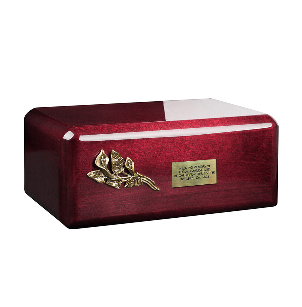 Wooden Urn for Adult Cremains Unique Memorial Funeral urn for Human Ashes or Pet