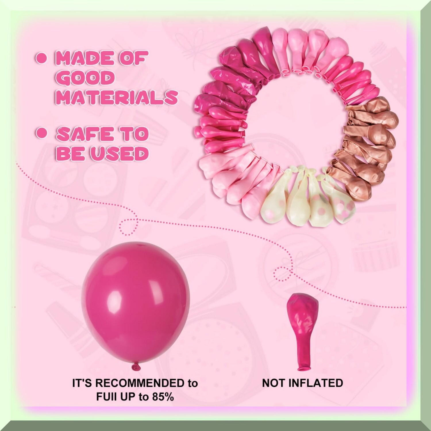 Valentine’s Pink and Rose Gold Balloon Garland Kit