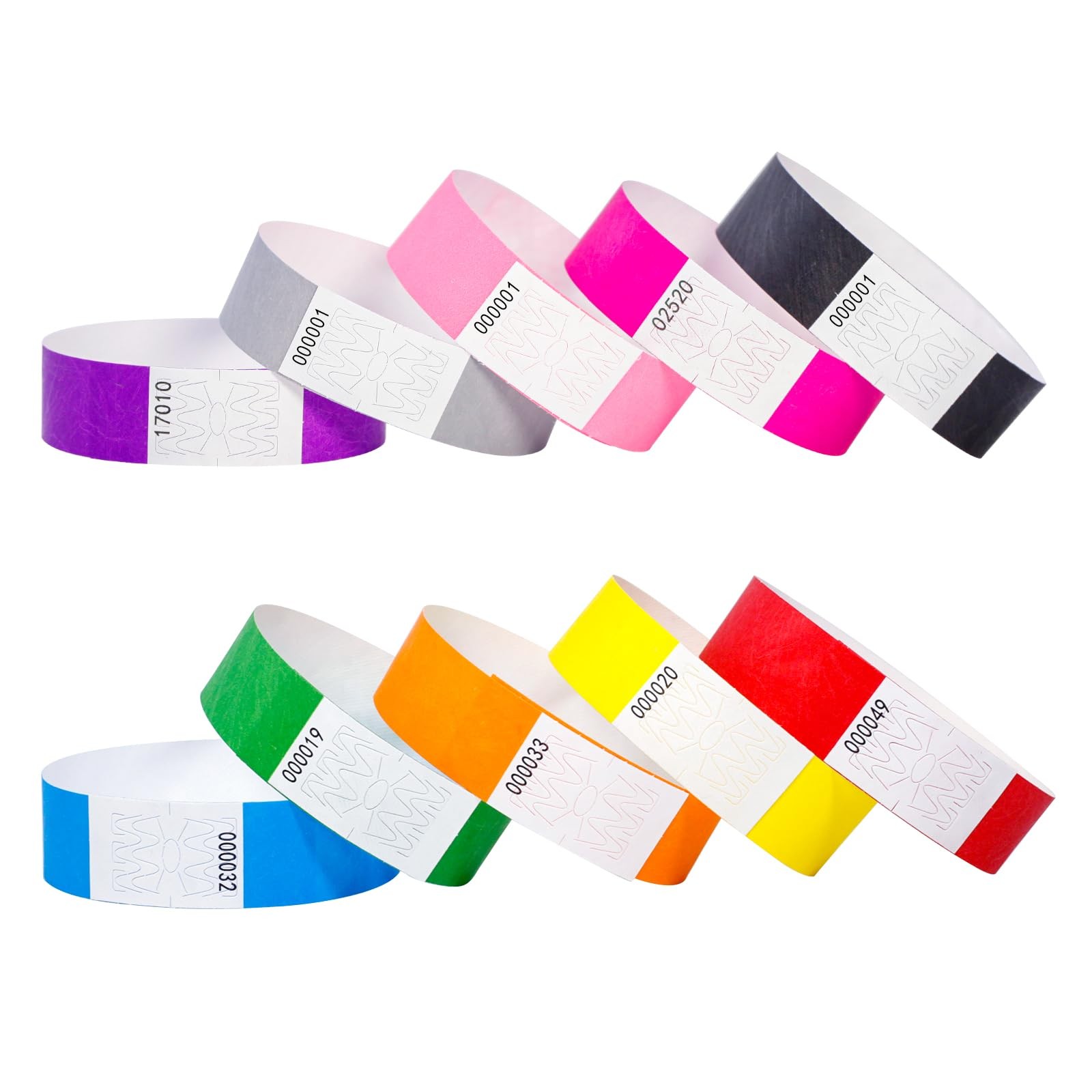 Blue Wristbands for Events – 500 Count – Tear Resistant Paper Bracelets Comfo…