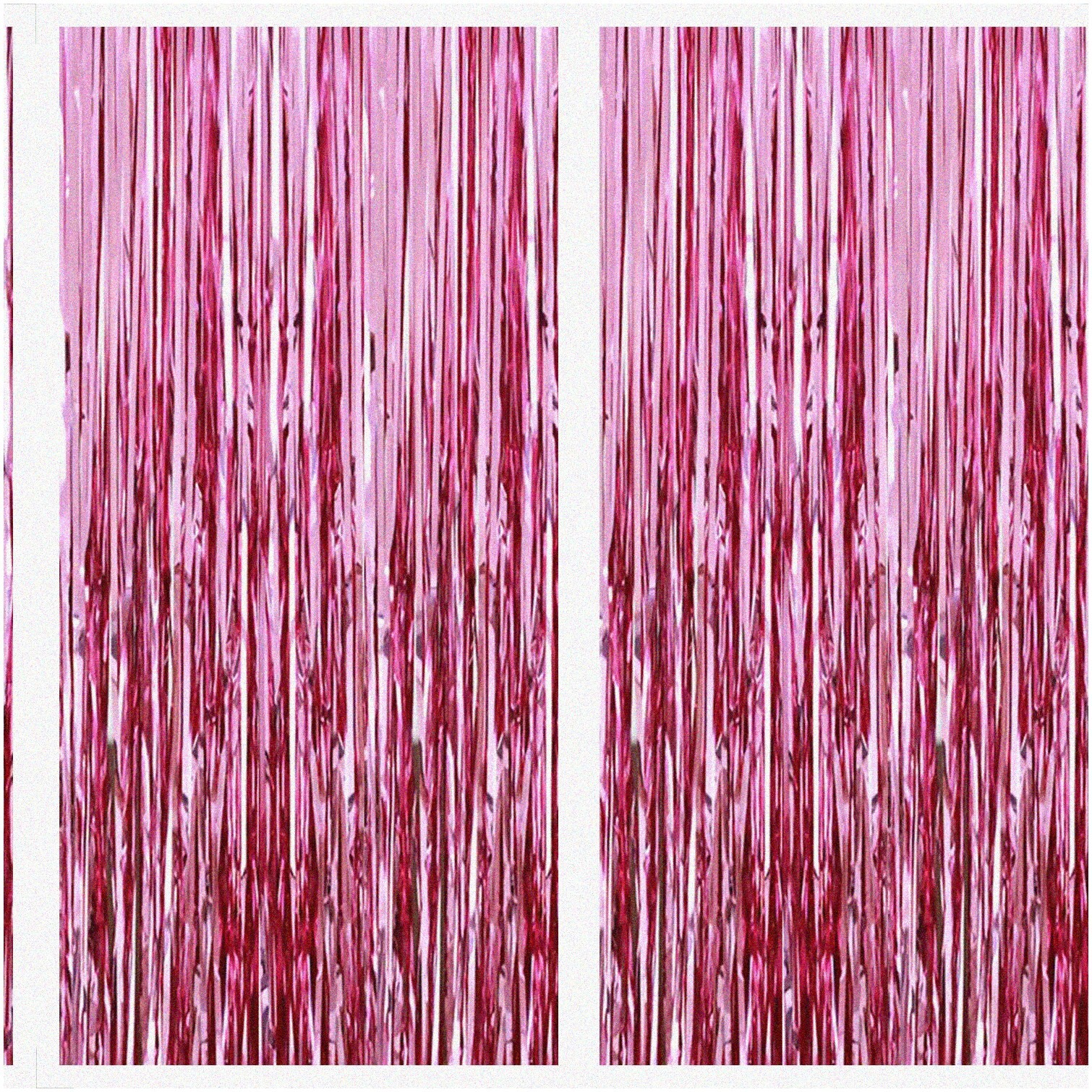 Pink Party Backdrop and Fringe Curtain Set