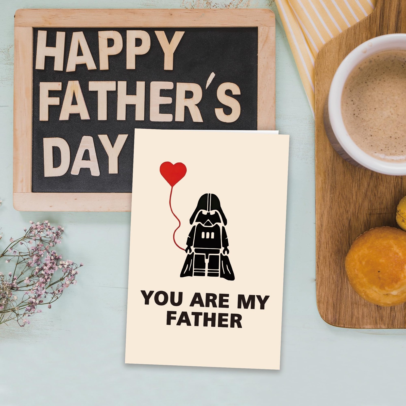 Detuca Star Wars Fathers Day Card,Funny Birthday 8 x 5.3 inches, DTK-123