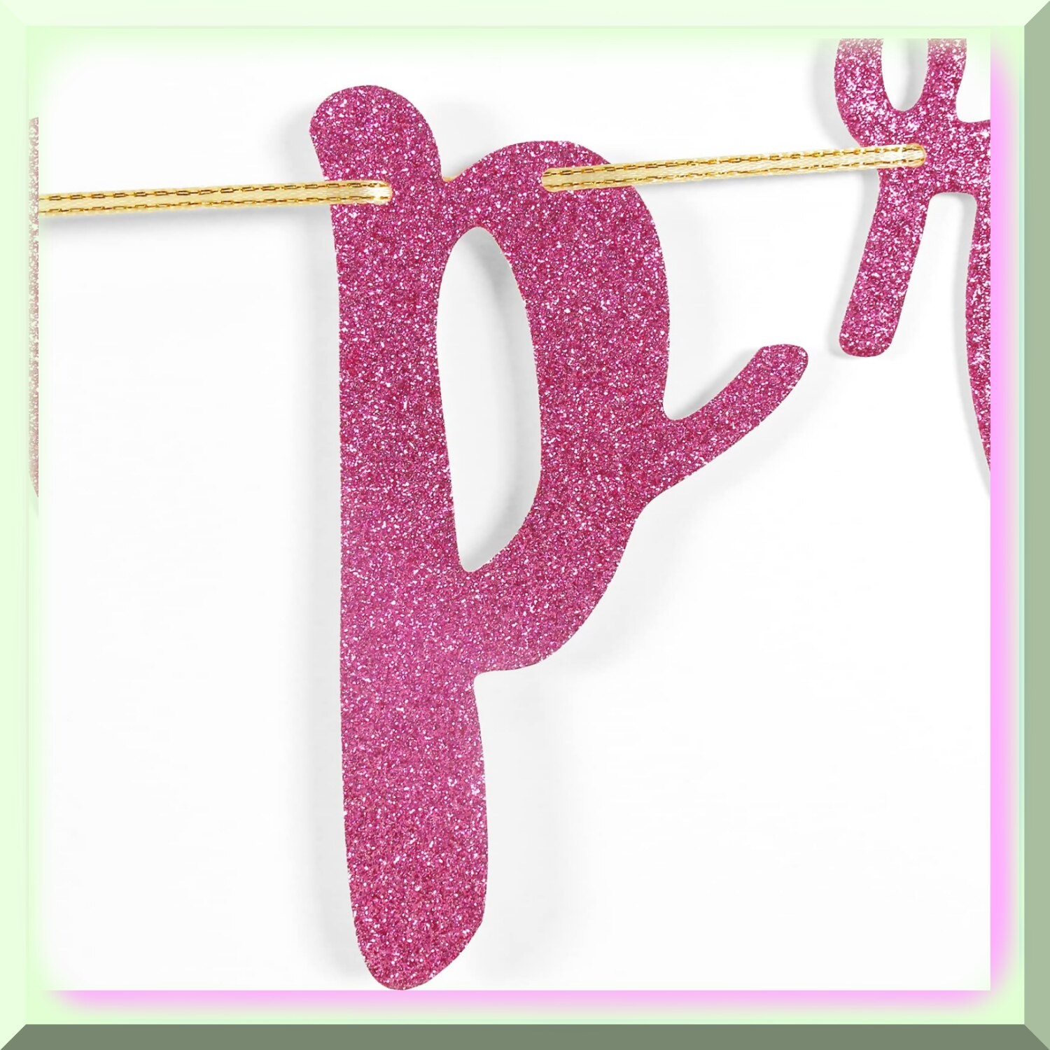 Pink Glitter Celebration Banner