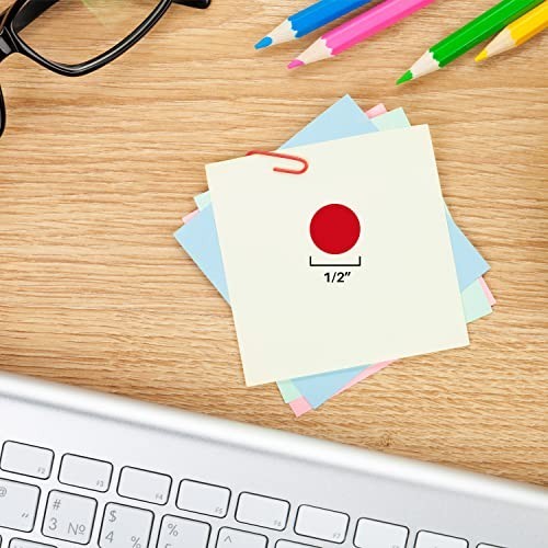Color Code Dot Label Kit – 0.50 Inch Stickers, 7 Colors, 1000 Labels per Box