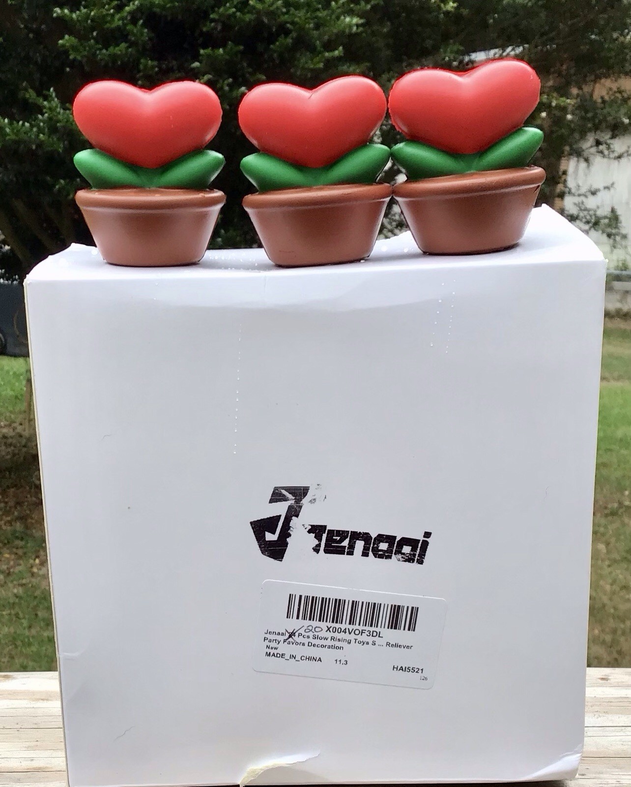 New In Box Jenaai 20 PC Party Favors – Heart Flower In Flower Pot