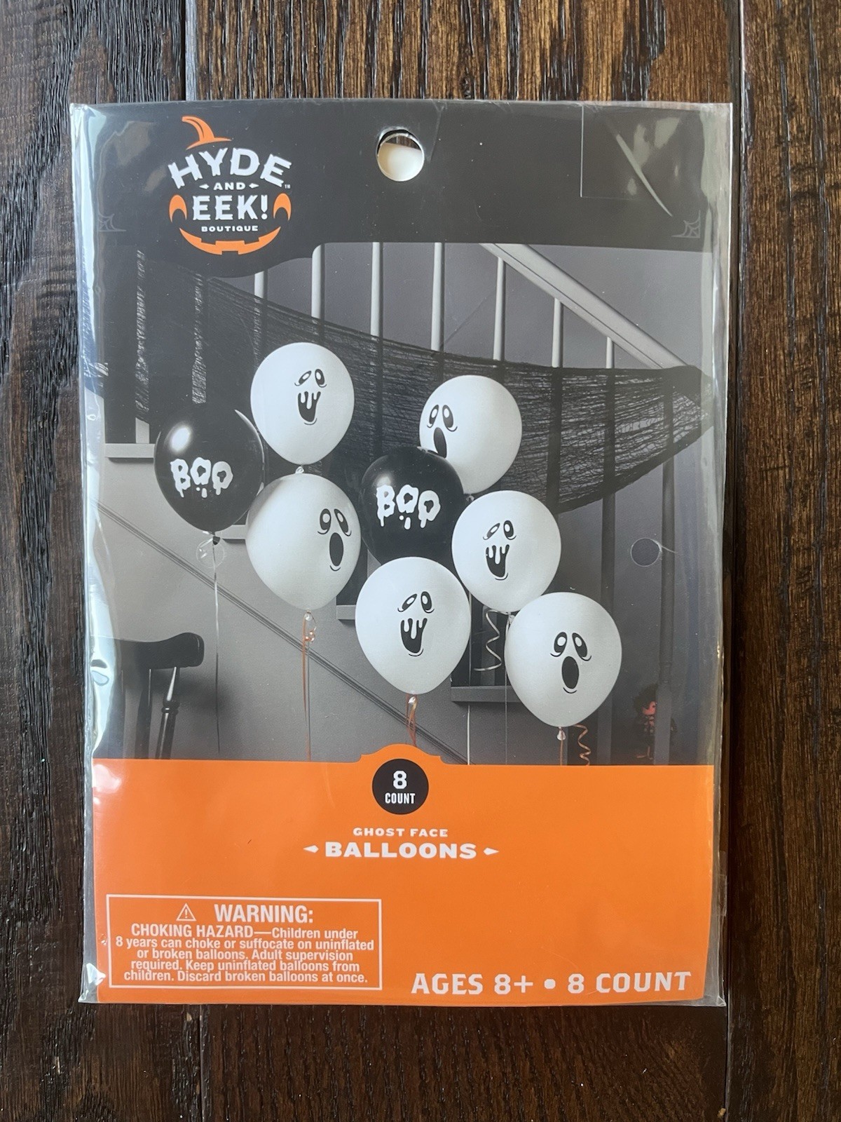 Set of 2 Hyde & EEK! Boutique Ghost Face Balloons 8 Count Black & White Target