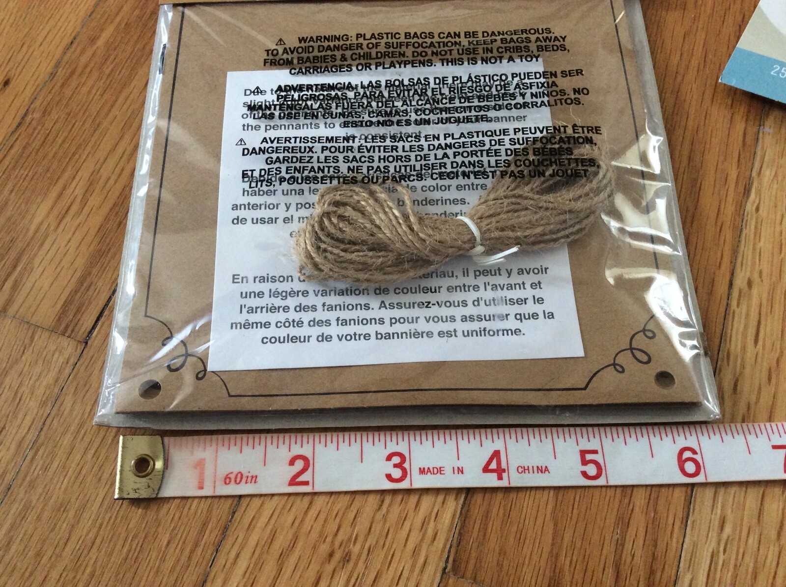 Kraft paper scrolled DIY party lot 15’ banner 25 tags twine 50 envelopes NEW