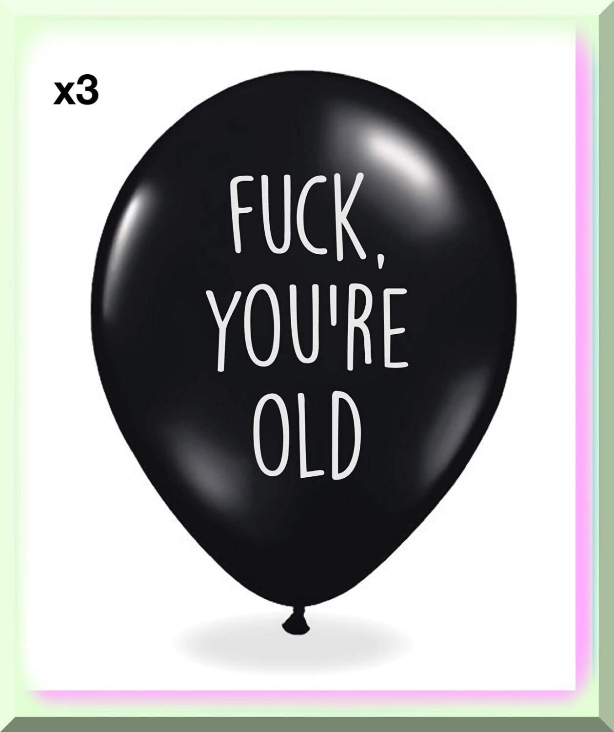 Offensive Birthday Balloons for Men 12 Pack