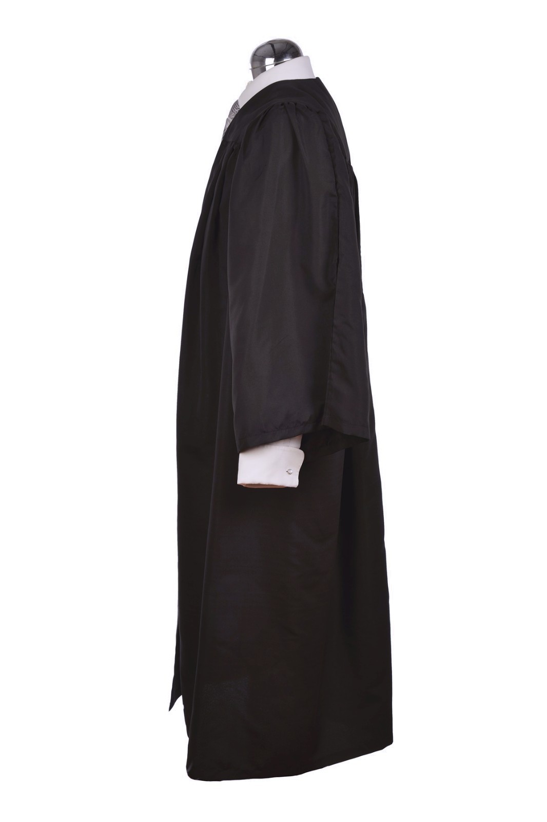Adult Graduation Gown &Hat Black Mortarboard Set University Bachelor BA Cap Robe
