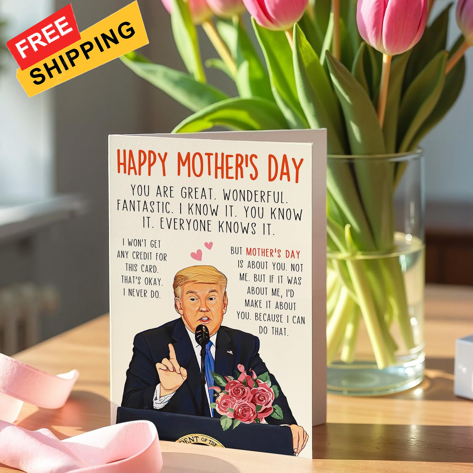 ACHICGIRL Funny Mothers Day Card, Humor Gifts 5×7 inches, ACH-116