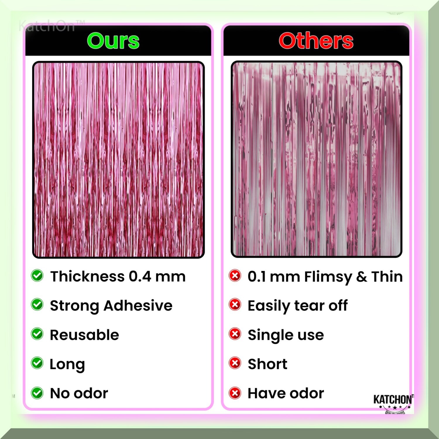 Pink Party Backdrop and Fringe Curtain Set