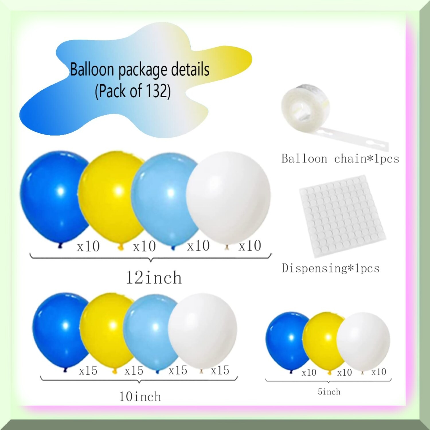 132-Piece Colorful Balloon Garland Kit for Celebrations
