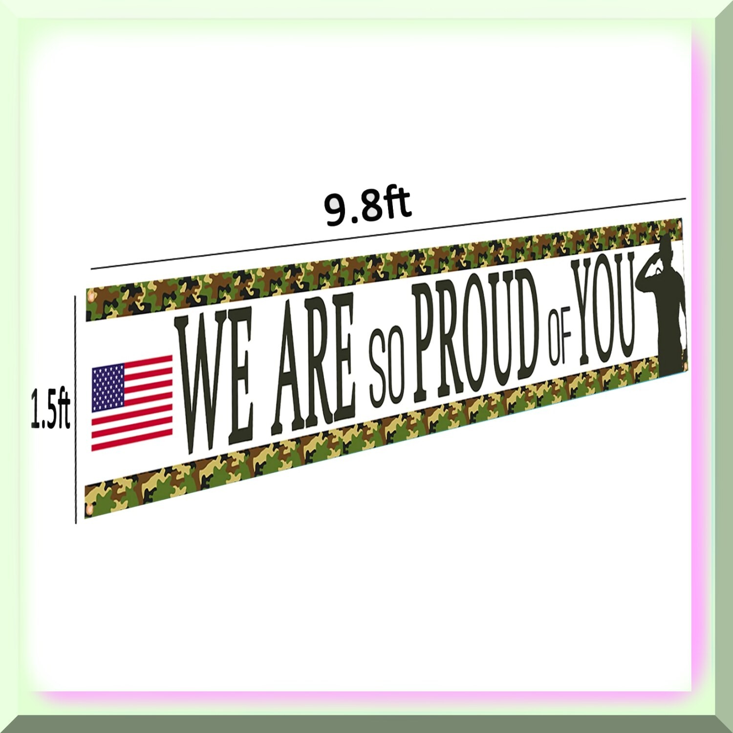 Camo Banner for Veterans Memorials and Homecomings