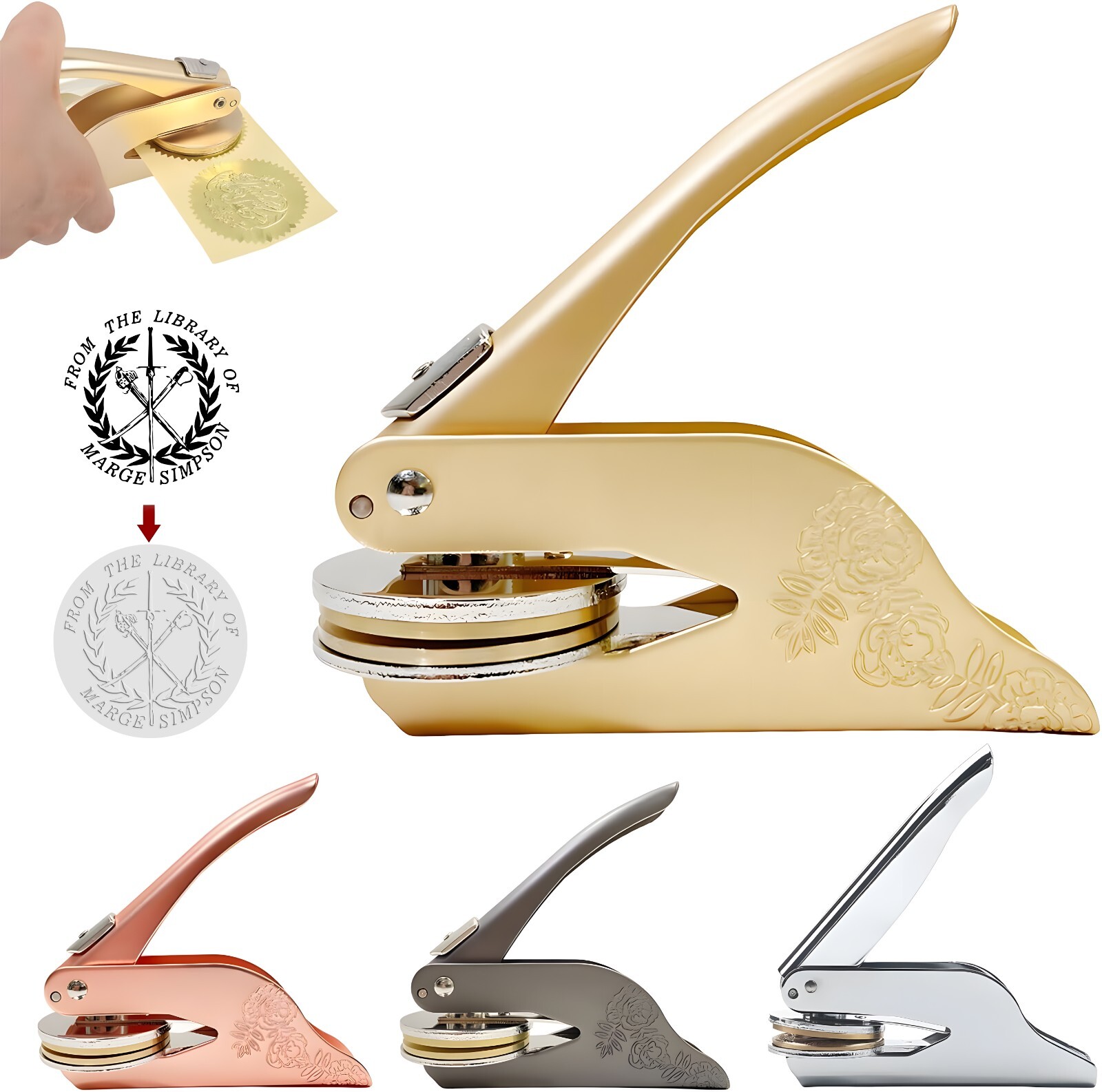Custom Logo Embosser Stamp Steel Embosser Stamp Perfect for Weddings Libraries