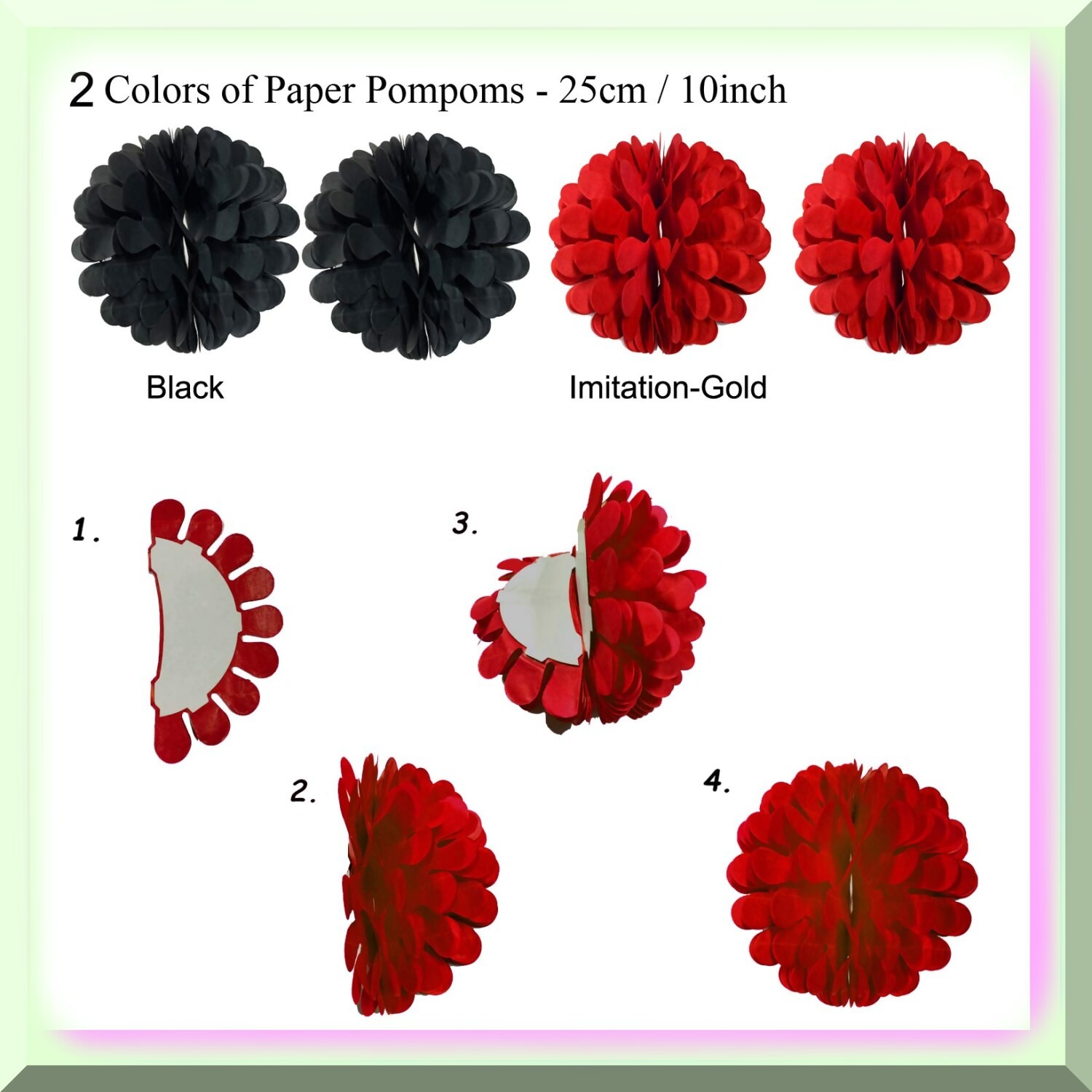 Fiesta Party Decoration Kit with Paper Fans Pompoms Garland