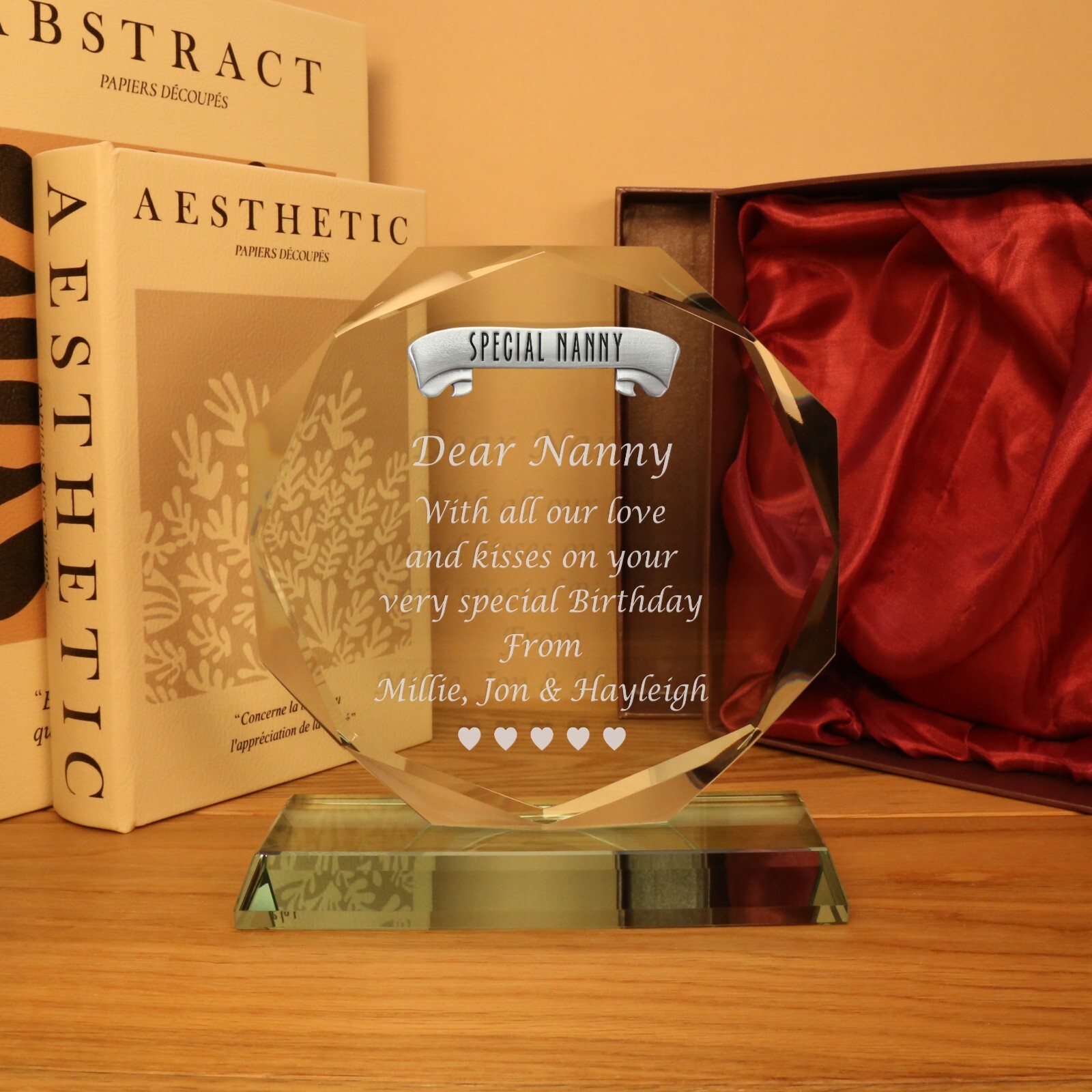 Special Nanny Personalised Glass Gift Birthday Christmas Deceased Sympathy Gifts
