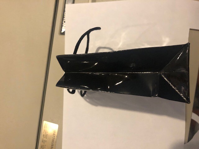 Lot of 96 New Black 4″ X 3″ “thank you” paper favor bags with handles- weddings?