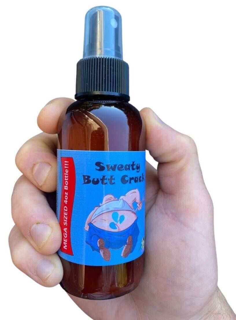 SWEATY BUTT CRACK MEGA 4OZ SIZE LIQUID BOTTLE – Disgusting Ass Fart GaG Prank