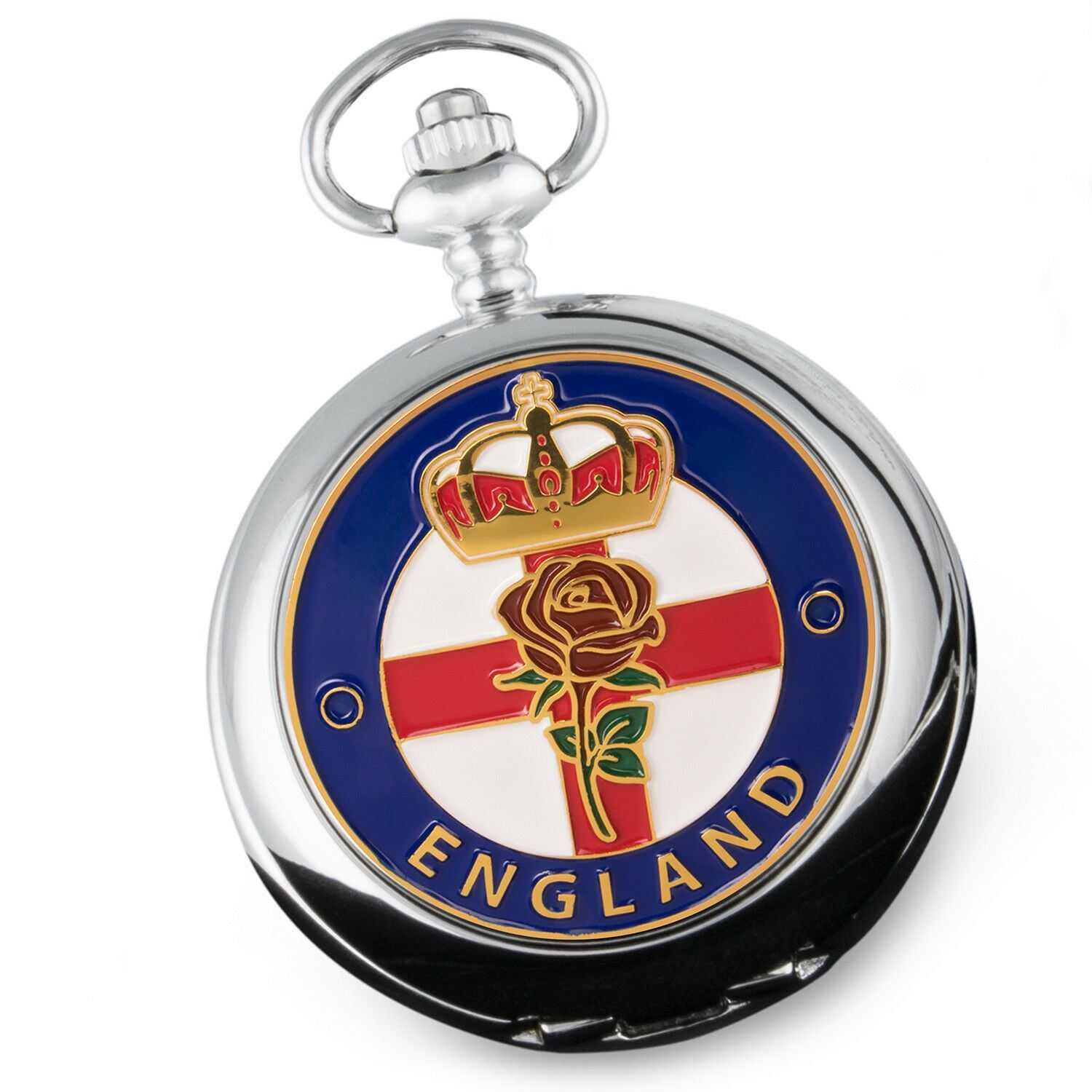 Mens Quality England Enamel Fronted Pocket Watch Wedding Gift Best Man Ushers
