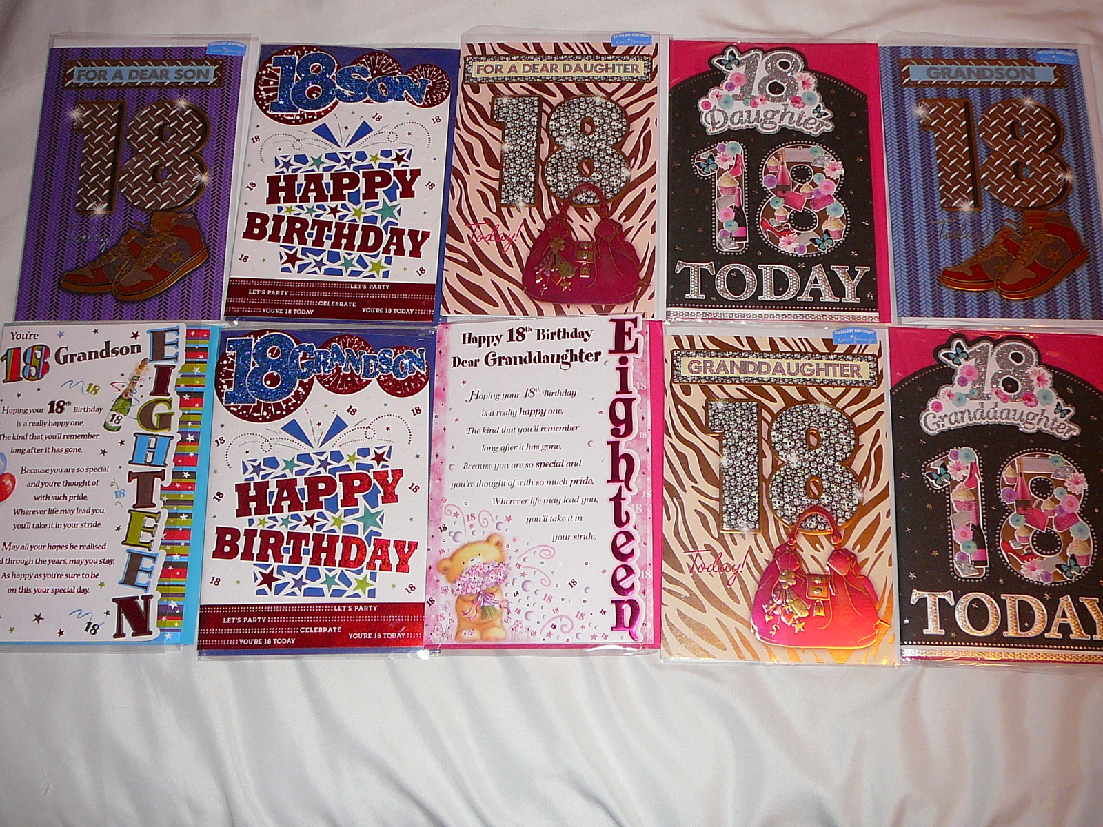 18TH BIRTHDAY CARD SON DAUGHTER GRANDSON GRANDDAUGHTER EIGHTEENTH MALE FEMALE