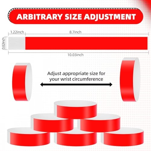 300Pcs WWJD Wristbands Adhesive Christian Bracelet Waterproof Paper Red