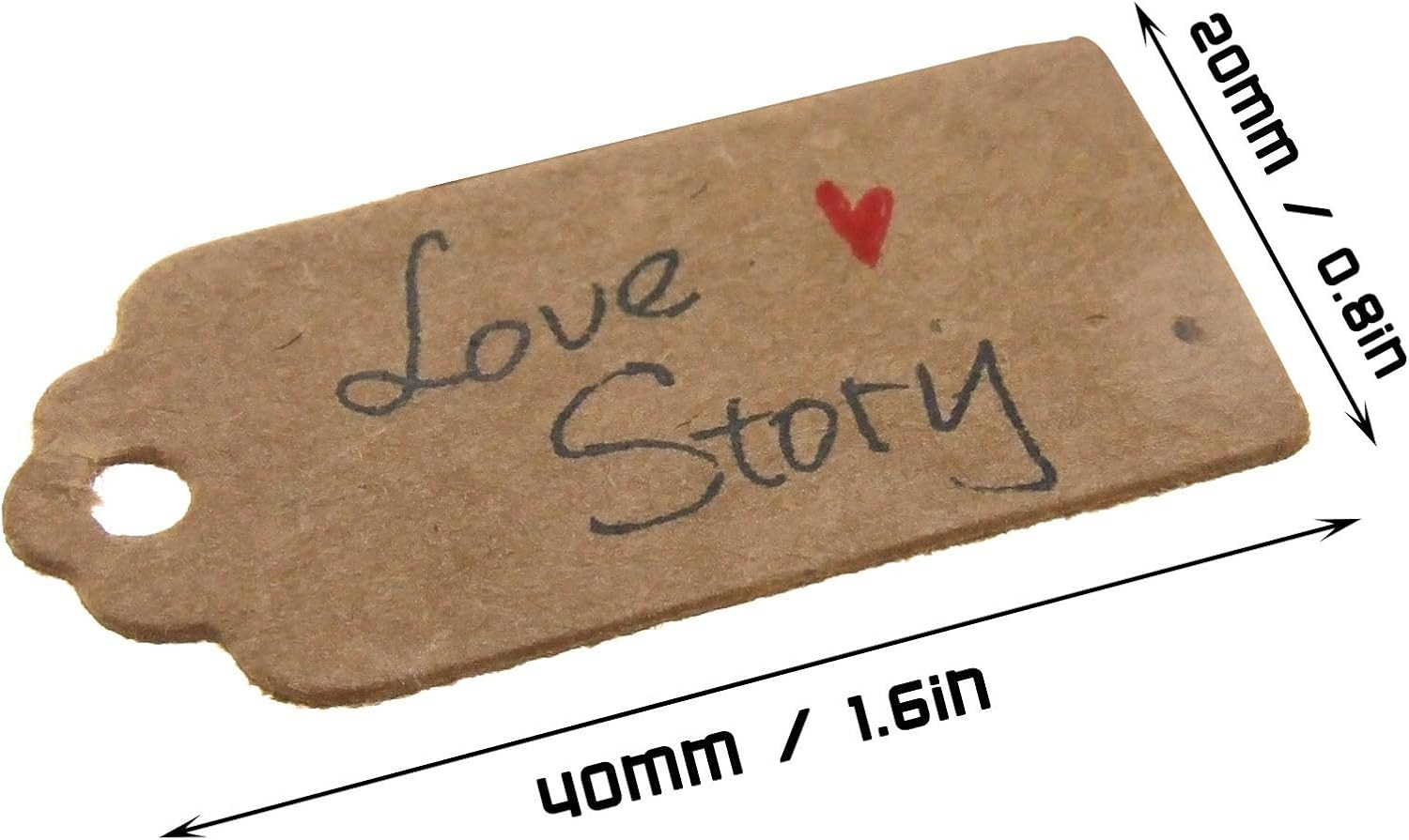 Brown Kraft Paper Hang Tags Label Wedding Party Price Gift Cards 100PCS