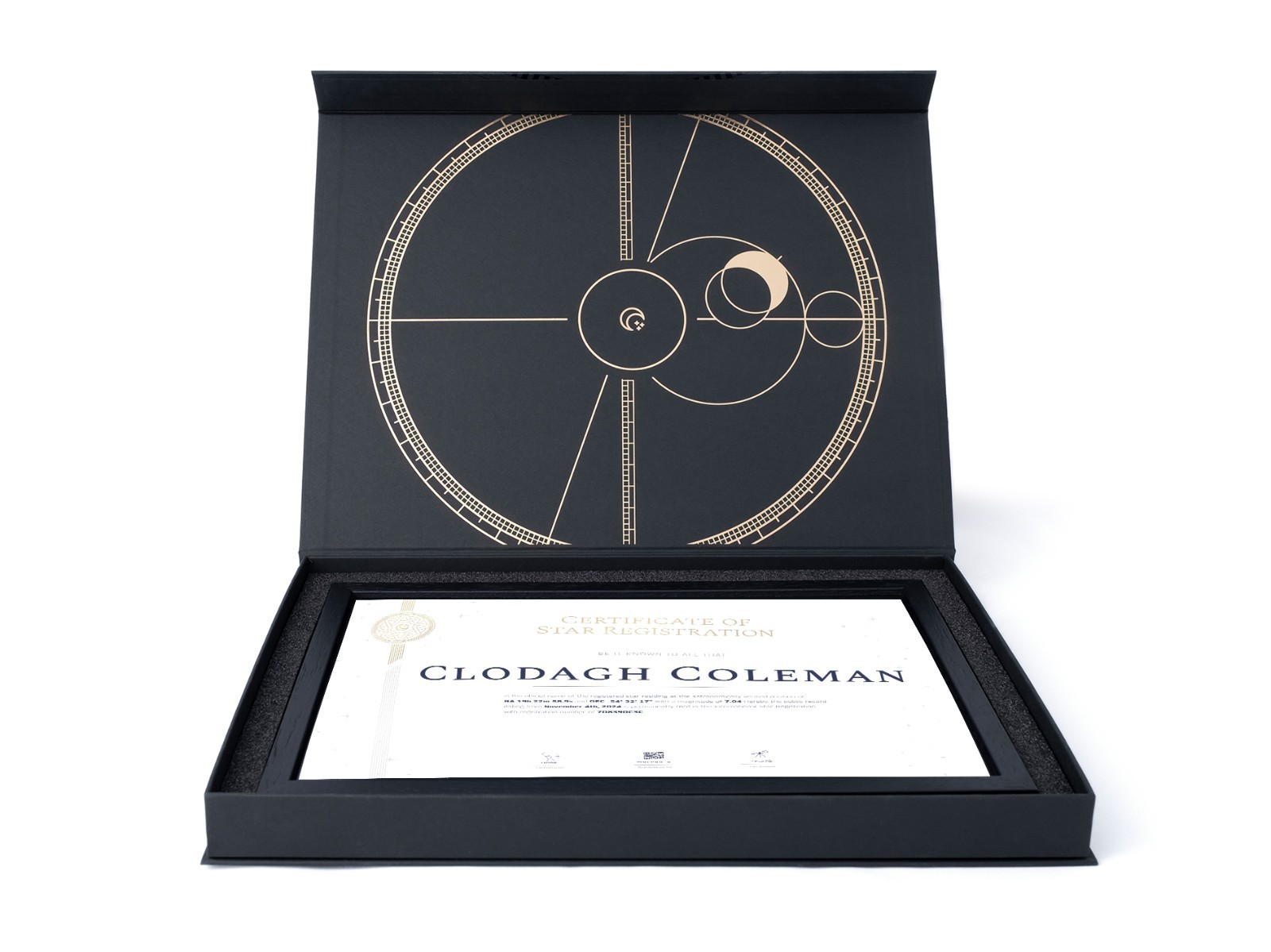 Name a Star Gift Box – Personalized UniqStar Registration (White Design)