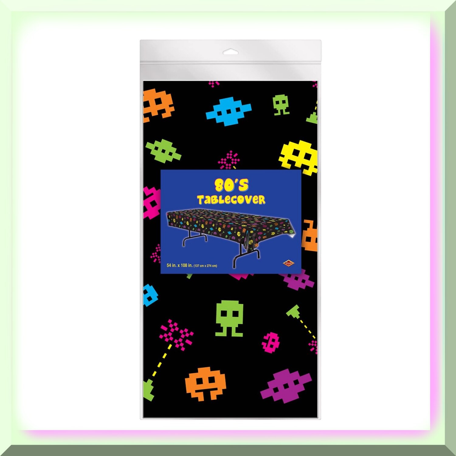 Retro Arcade Vibes Tablecloth 54×108 inches