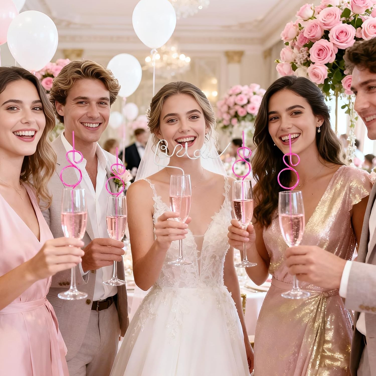 12PCS Bachelorette Drinking Straws for Wedding,Bridal Shower Party Favors | 1…