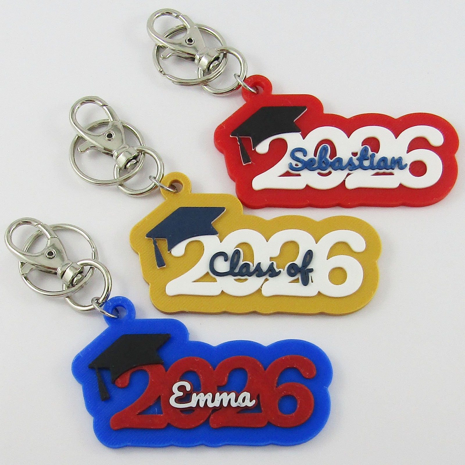 2026 Graduation Cap Keychain Bag Tag 77mm Class of 2026 Student Gift