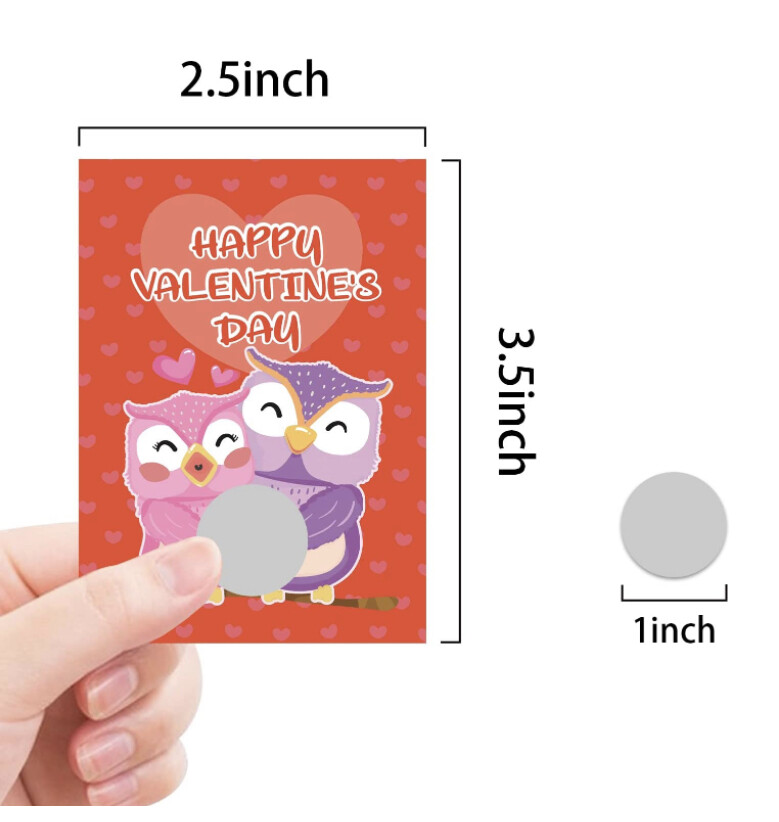 36 Pcs Valentines Day Scratch Off Game Card Event Party Games Raffle Tickets