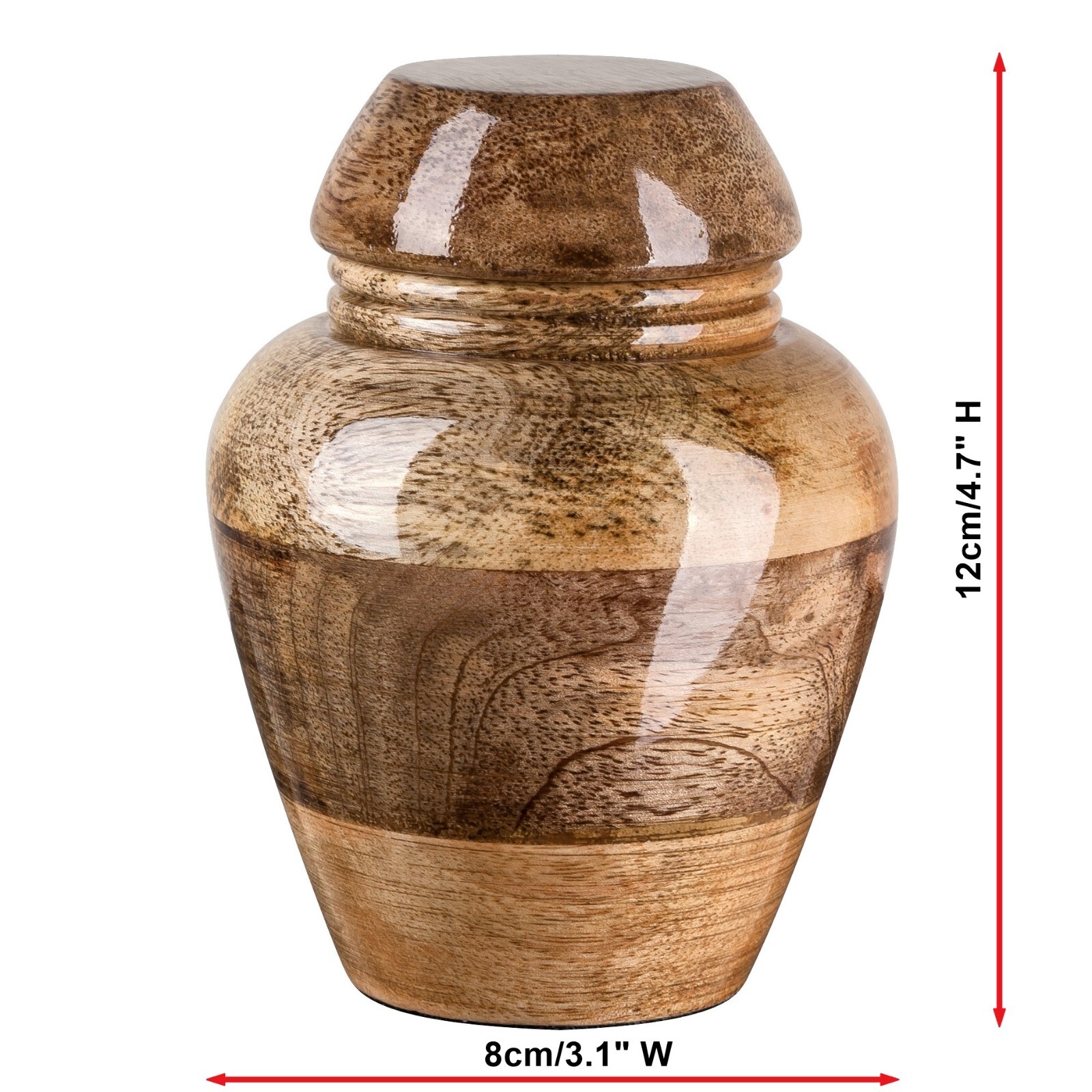 Stunning and very special wooden mango Human Cremation urn for ashes or Pet Urn