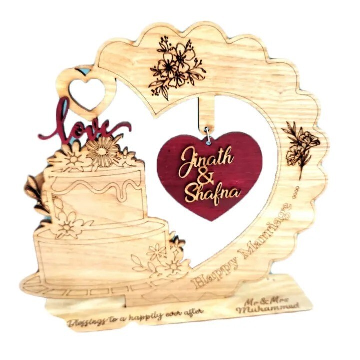 Customised Wooden Gift With Name for anniversary Birthday wedding valentine gift