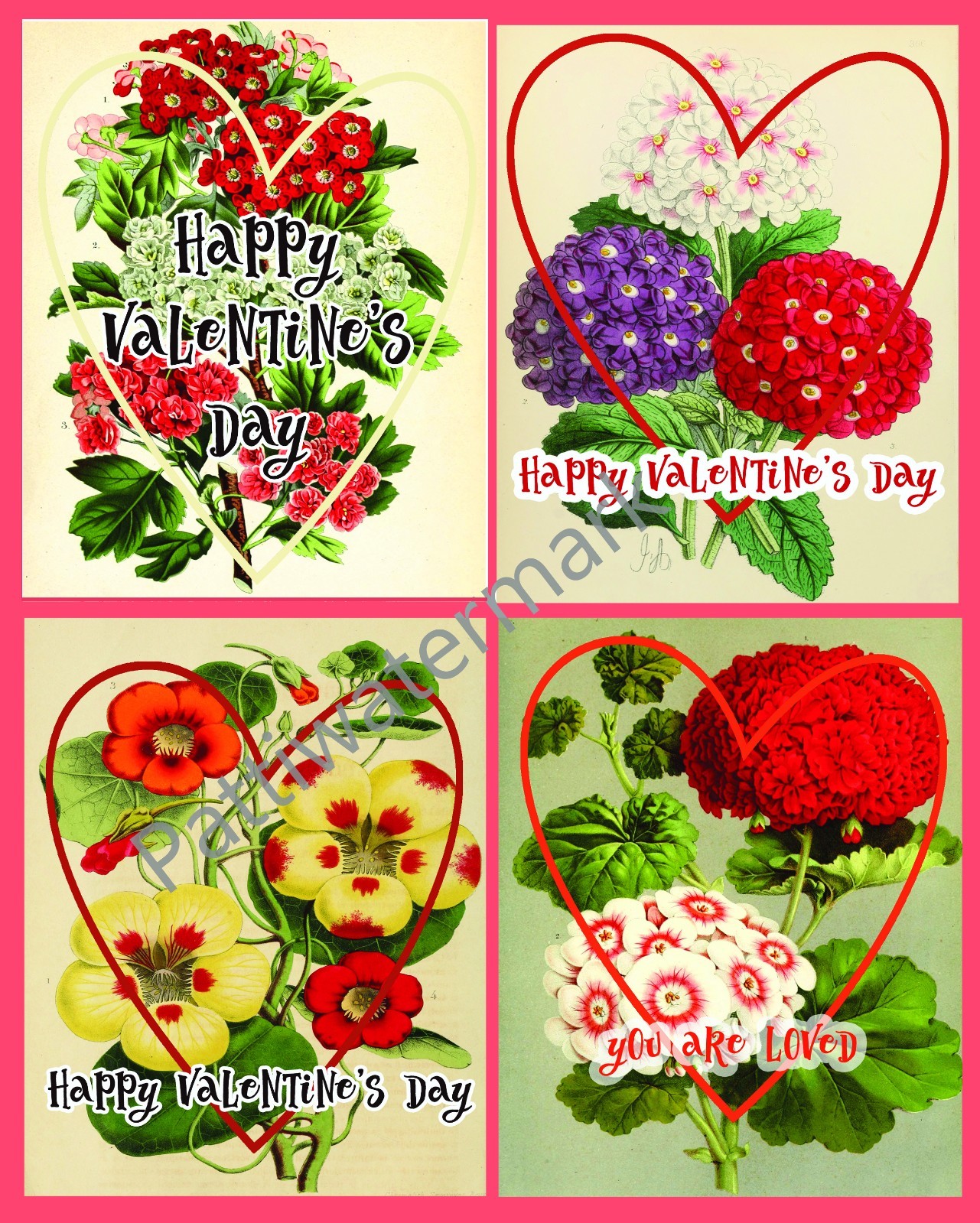 Valentine’s Cards, Journal Cards, Scrapbooking Cards, Vintage Valentine Cards
