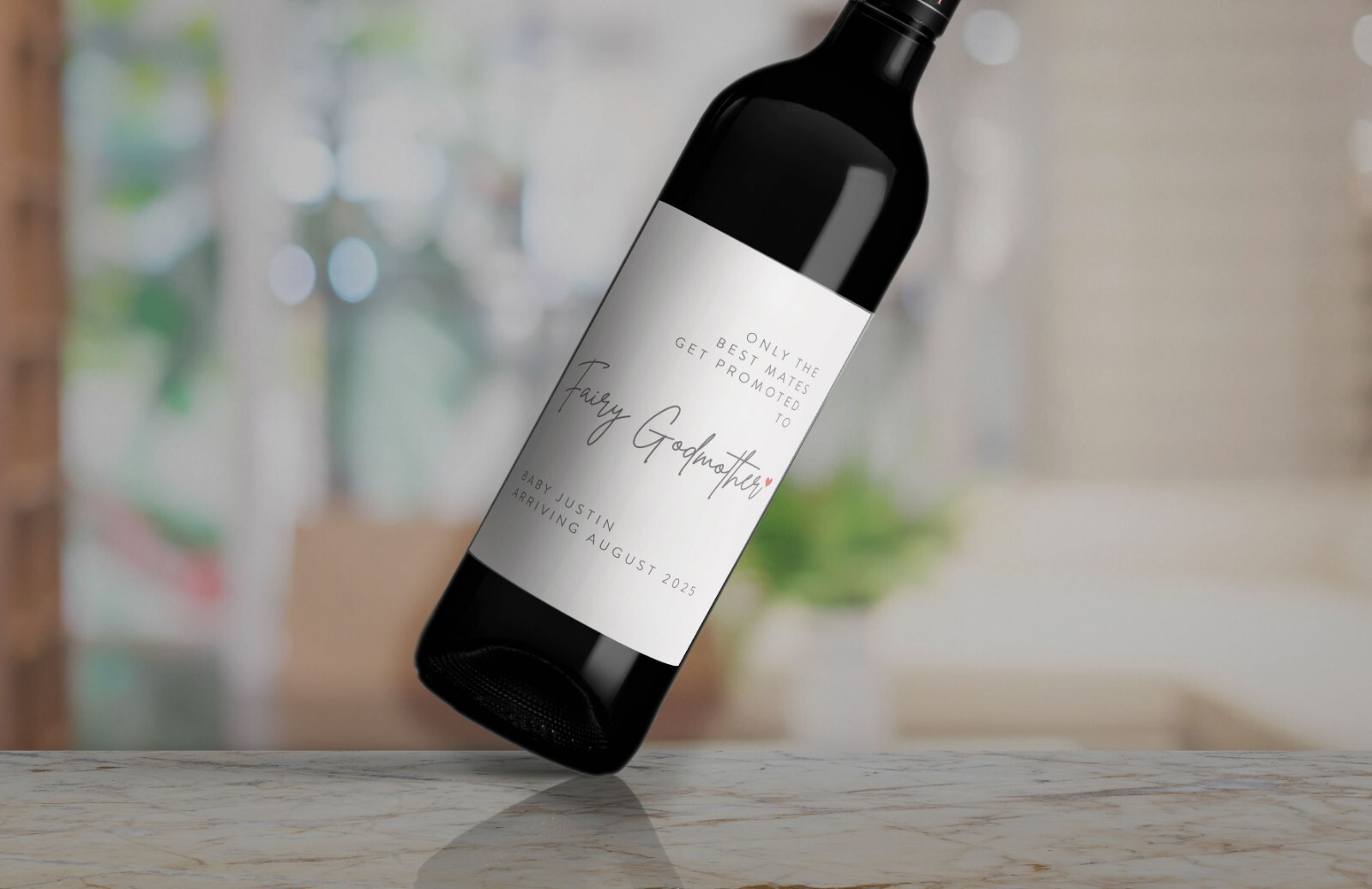 2x THE BEST MATES GET PROMOTED TO Fairy Godmother Aussie Pregnancy Wine Label