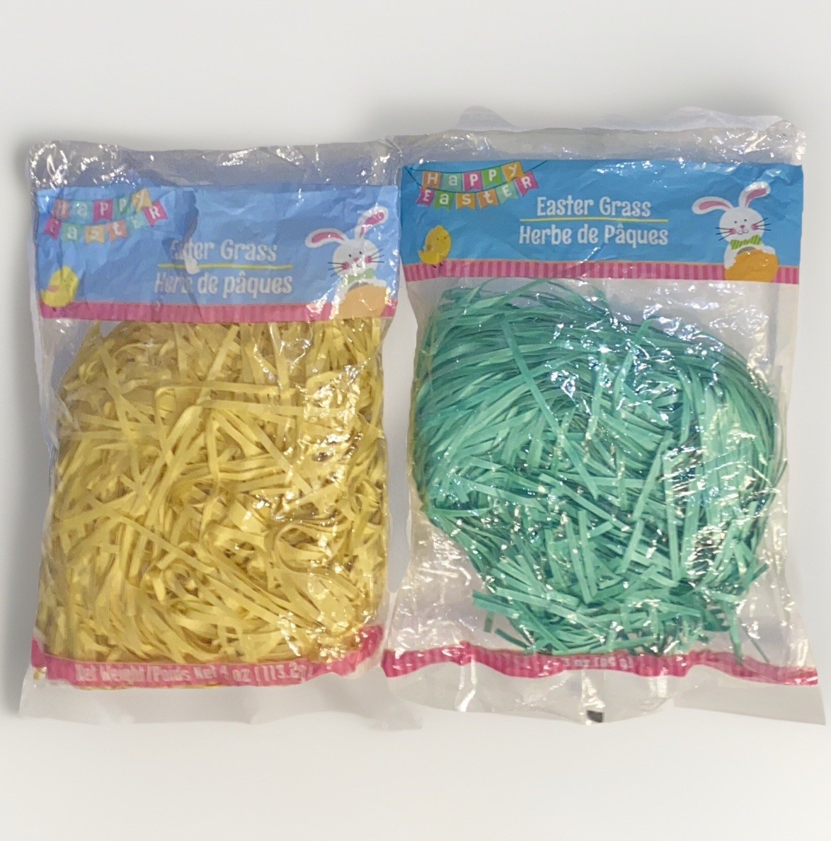 NEW 2 Packs Of Green & Yellow Grass For Easter Baskets Or Gift Box Filler
