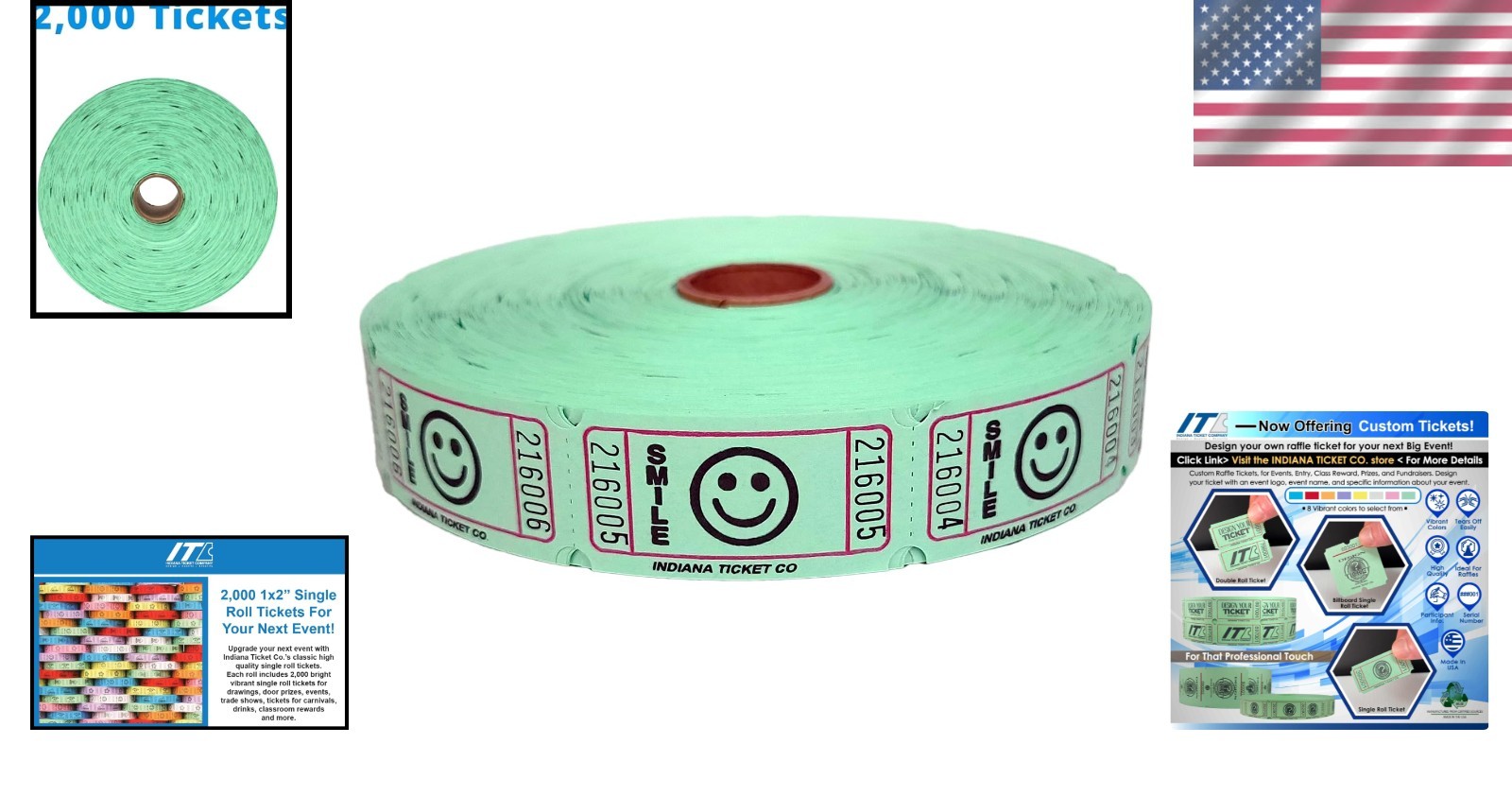Versatile 2000 Count Raffle Tickets – Ideal for Fundraising, Prizes, & Classes