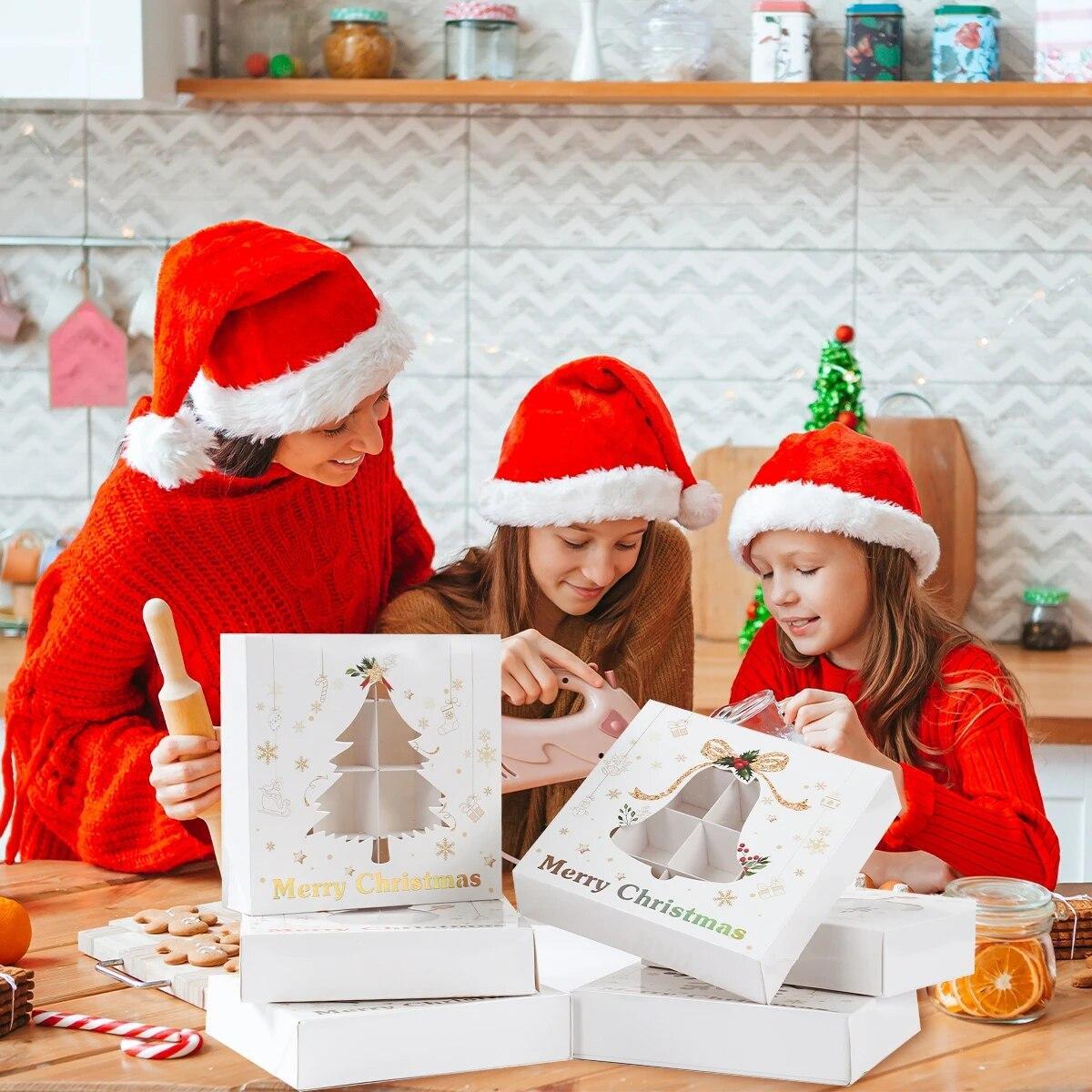 Christmas Candy Boxes Cookie Biscuit Packing Bag Christmas Decoration gift box